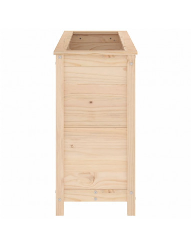 Fioriera Rialzata da Giardino 119,5x40x78cm Legno Massello Pino