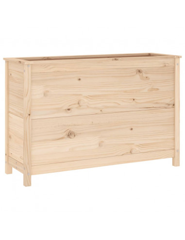 Fioriera Rialzata da Giardino 119,5x40x78cm Legno Massello Pino
