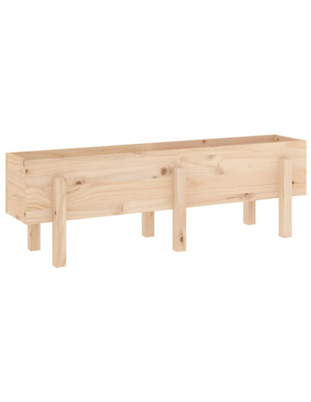 Fioriera Rialzata da Giardino 121x30x38 cm Legno Massello Pino