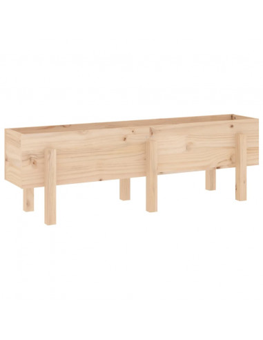 Fioriera Rialzata da Giardino 121x30x38 cm Legno Massello Pino
