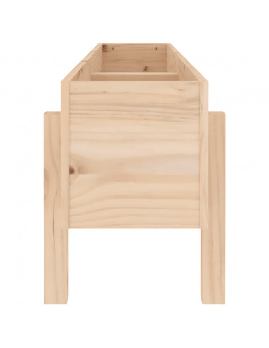 Fioriera Rialzata da Giardino 121x30x38 cm Legno Massello Pino