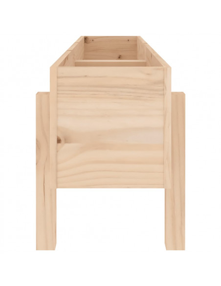 Fioriera Rialzata da Giardino 121x30x38 cm Legno Massello Pino