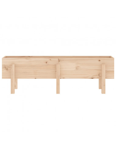 Fioriera Rialzata da Giardino 121x30x38 cm Legno Massello Pino