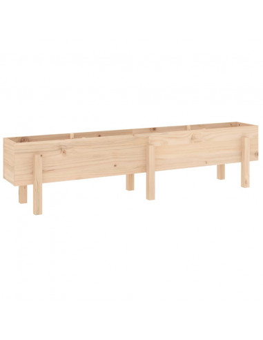 Fioriera Rialzata da Giardino 160x30x38 cm Legno Massello Pino
