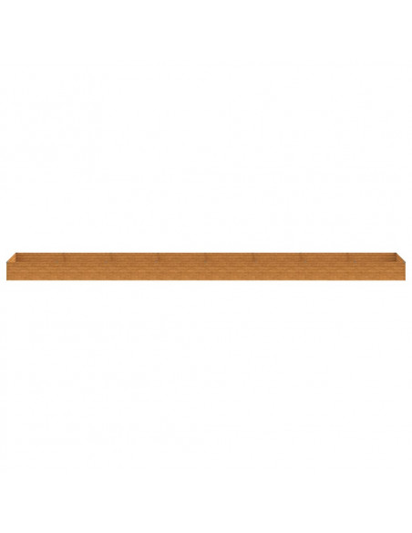 Fioriera Rialzata da Giardino 770x100x36 cm in Acciaio Corten