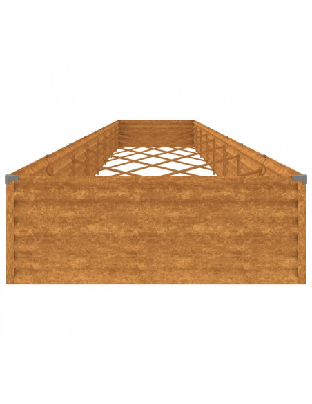 Fioriera Rialzata da Giardino 770x100x36 cm in Acciaio Corten