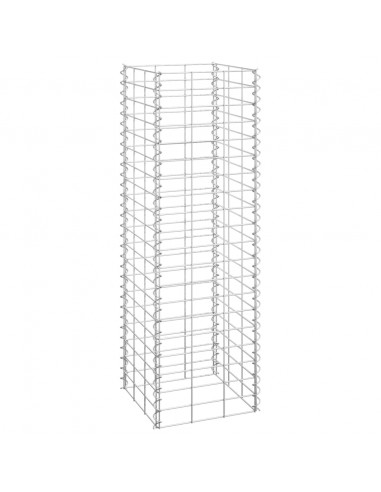 Fioriere Rialzate a Gabbione 3 pz 30x30x100 cm in Ferro