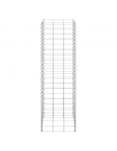 Fioriere Rialzate a Gabbione 3 pz 30x30x100 cm in Ferro