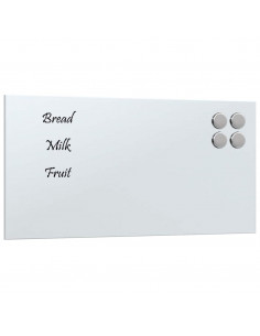 Lavagna Magnetica a Parete Bianca 40x20 cm Vetro Temperato 2