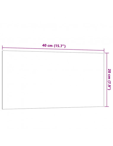 Lavagna Magnetica a Parete Bianca 40x20 cm Vetro Temperato