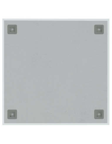 Lavagna Magnetica a Parete Bianca 40x40 cm Vetro Temperato
