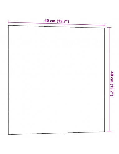 Lavagna Magnetica a Parete Bianca 40x40 cm Vetro Temperato