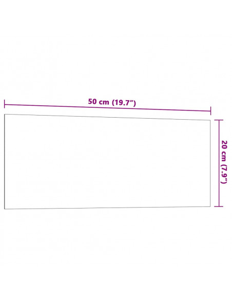 Lavagna Magnetica a Parete Bianca 50x20 cm Vetro Temperato