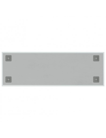 Lavagna Magnetica a Parete Bianca 60x20 cm Vetro Temperato