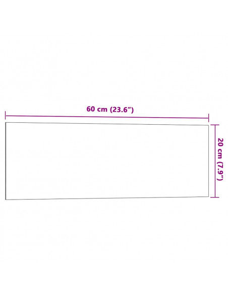 Lavagna Magnetica a Parete Bianca 60x20 cm Vetro Temperato