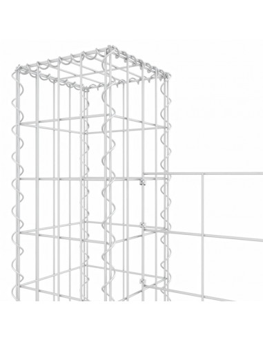 Gabbione a U con 7 Pali in Ferro 740x20x200 cm