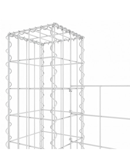 Gabbione a U con 7 Pali in Ferro 740x20x200 cm