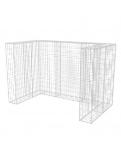 Gabbione in Rete in Acciaio per 2 Cassonetti 180x100x120 cm