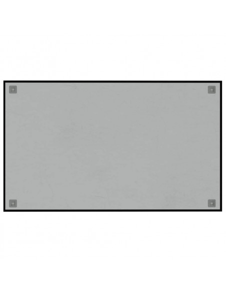 Lavagna Magnetica a Parete Nera 100x60 cm Vetro Temperato