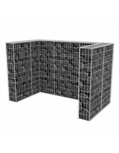 Gabbione in Rete in Acciaio per 2 Cassonetti 180x100x120 cm