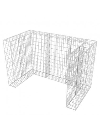 Gabbione in Rete in Acciaio per 2 Cassonetti 180x100x120 cm