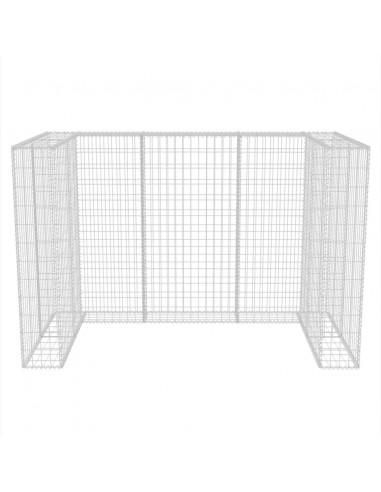 Gabbione in Rete in Acciaio per 2 Cassonetti 180x100x120 cm