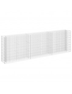 Gabbione Letto Rialzato in Acciaio Zincato 270x30x90 cm