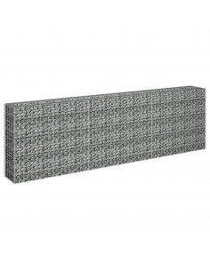 Gabbione Letto Rialzato in Acciaio Zincato 270x30x90 cm 2