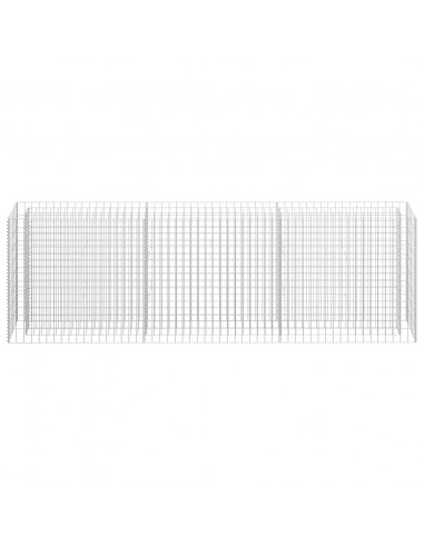 Gabbione Letto Rialzato in Acciaio Zincato 270x30x90 cm