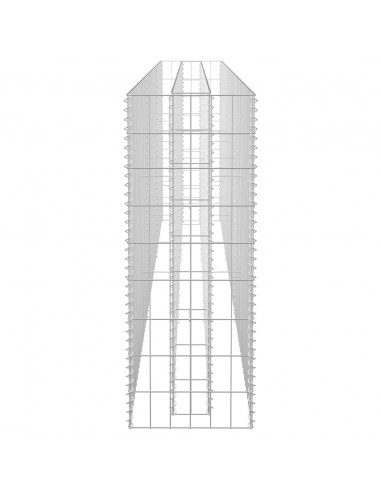 Gabbione Letto Rialzato in Acciaio Zincato 270x30x90 cm