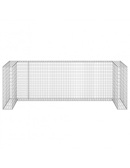 Gabbione per Bidoni in Acciaio Zincato 325x100x110 cm