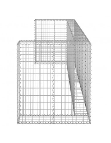 Gabbione per Bidoni in Acciaio Zincato 325x100x110 cm