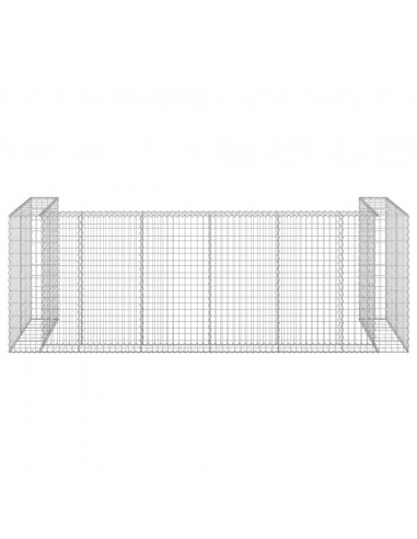 Gabbione per Bidoni in Acciaio Zincato 325x100x110 cm