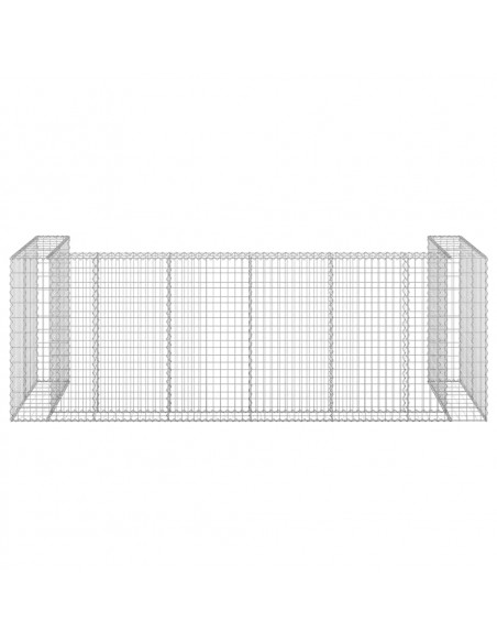 Gabbione per Bidoni in Acciaio Zincato 325x100x110 cm
