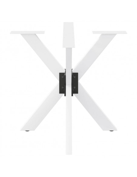 Gamba Tavolo Pranzo Forma Ragno Bianco 85x85x(72-73) cm Acciaio