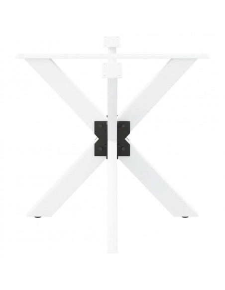 Gamba Tavolo Pranzo Forma Ragno Bianco 85x85x(72-73) cm Acciaio
