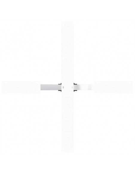 Gamba Tavolo Pranzo Forma Ragno Bianco 85x85x(72-73) cm Acciaio