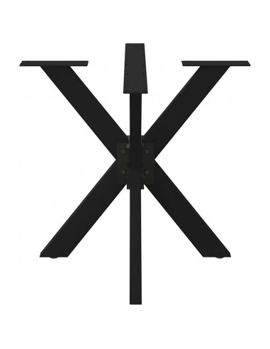 Gamba Tavolo Pranzo Forma Ragno Nero 85x85x(72-73) cm Acciaio