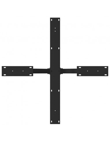 Gamba Tavolo Pranzo Forma Ragno Nero 85x85x(72-73) cm Acciaio