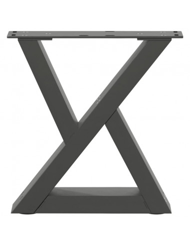 Gambe per Tavolino 2 pz Antracite 40x(30-31,3) cm in Acciaio