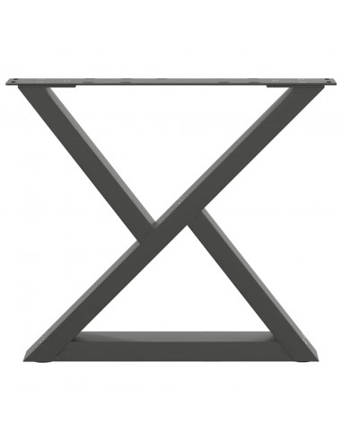 Gambe per Tavolino 2 pz Antracite 60x(42-43,3) cm in Acciaio