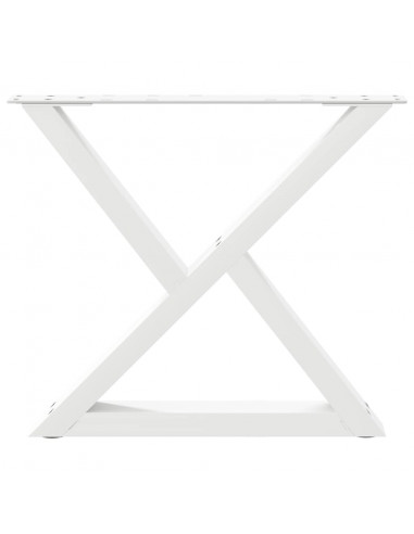Gambe per Tavolino 2 pz Bianco 60x(42-43,3) cm in Acciaio