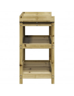 Tavolo Invaso con Ripiani 108x45x86,5 cm Legno Impregnato Pino