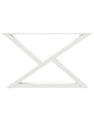 Gambe per Tavolino 2 pz Bianco 70x(42-43,3) cm in Acciaio