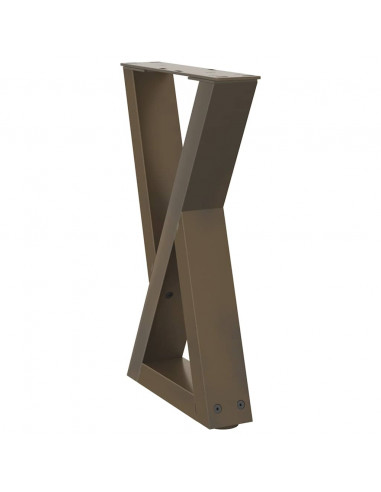 Gambe per Tavolino 2 pz Naturale 38x(42-43,3) cm in Acciaio