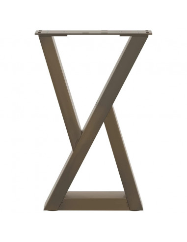 Gambe per Tavolino 2 pz Naturale 38x(42-43,3) cm in Acciaio