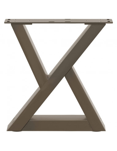 Gambe per Tavolino 2 pz Naturale 40x(30-31,3) cm in Acciaio