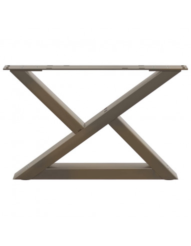 Gambe per Tavolino 2 pz Naturale 50x(30-31,3) cm in Acciaio