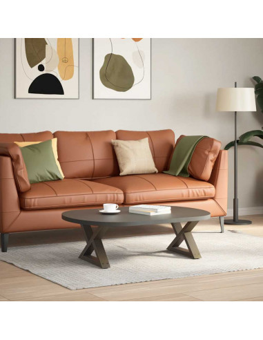 Gambe per Tavolino 2 pz Naturale 60x(30-31,3) cm in Acciaio