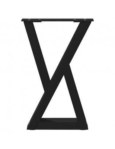 Gambe per Tavolino 2 pz Nero 38x(42-43,3) cm in Acciaio